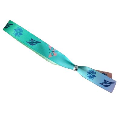 Pulseira de identificação de tecido de tecido ecológico personalizado para eventos e festas