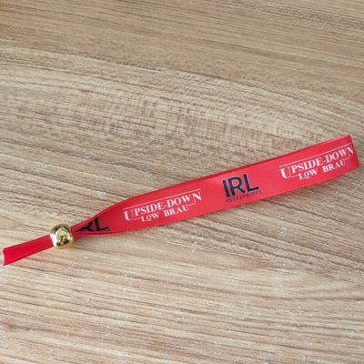 Pulseira de identificação de tecido de tecido ecológico personalizado para eventos e festas