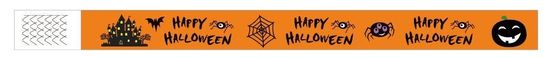 DDJOY 100pcs Happy Halloween Pulseiras de papel impermeáveis Pulseiras Tyvek para Parques