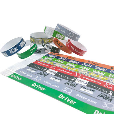 Empresa de presentes Eventos 100pcs Conta Pulseira de papel Pulseiras VIP de uma só vez com logotipo