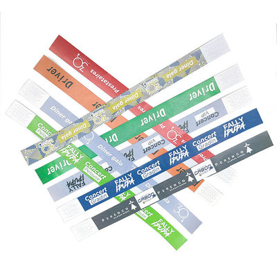 Empresa de presentes Eventos 100pcs Conta Pulseira de papel Pulseiras VIP de uma só vez com logotipo