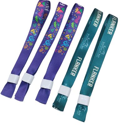 Pulseira de identificação para eventos de festival DDJOY Custom One Direction Lock Cloth Tecido de poliéster