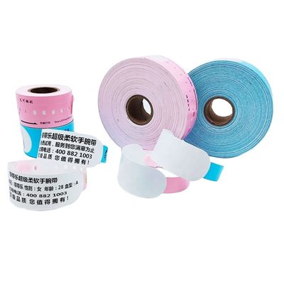 Pulseira de papel sintético térmico para adultos e crianças