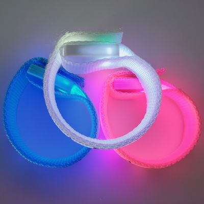 255.16*20mm Custom Printing LED Wrist Band para festas e eventos que brilham no escuro