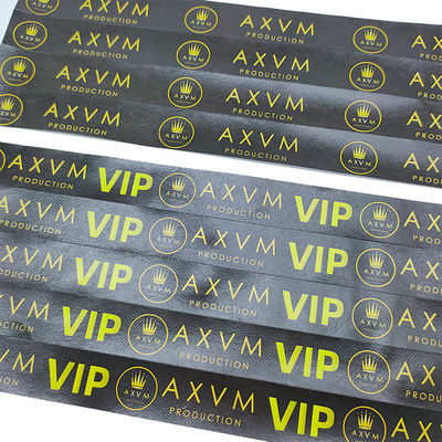 Bilhetes de identificação impermeáveis e logotipo personalizado Tyvek pulseiras essenciais para eventos festivais