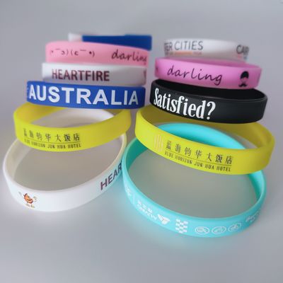 170*12*2mm Largura de Faixa Brilhando em escuro Pulseira de Silício Personalizada para Eventos Festival