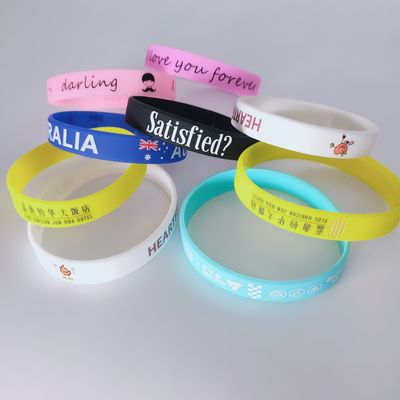 170*12*2mm Largura de Faixa Brilhando em escuro Pulseira de Silício Personalizada para Eventos Festival