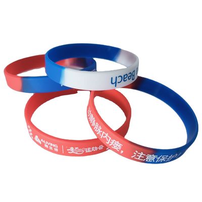 Pulseira de silicone resistente à água Laranja brilhante no escuro Pulseira de pulseira Personalizada Presente Pulseira