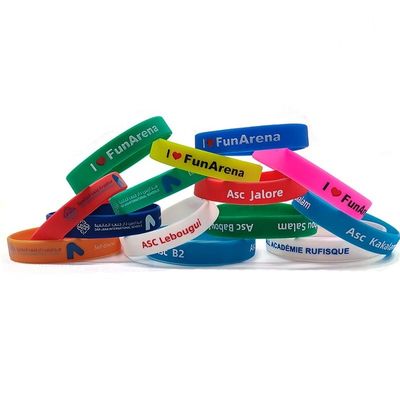 Pulseira de silicone resistente à água Laranja brilhante no escuro Pulseira de pulseira Personalizada Presente Pulseira