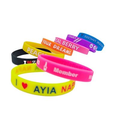 Técnica em relevo Pulseira de silicone multicolor Pulseiras de borracha para estilo náutico