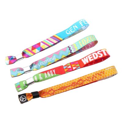 Polyester personalizado Festival Pulseira tecida Pulseira Tecido Tecido Pulseiras TNT Envio