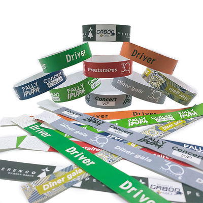 Impressão em uma cor 1' 3/4' Solid Color Inkjet Printable Tyvek Pulseiras para Eventos