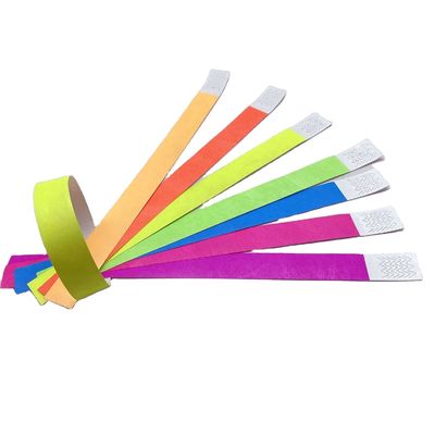 Tyvek Bracelets personalizados Bracelets personalizados de evento com fechamento de adesivo forte