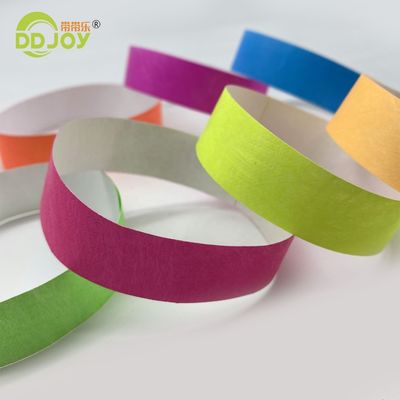 Tyvek Bracelets personalizados Bracelets personalizados de evento com fechamento de adesivo forte