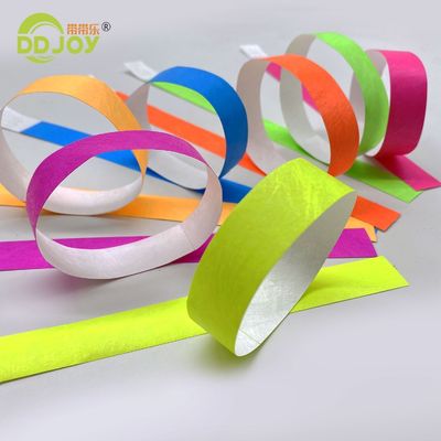 Tyvek Bracelets personalizados Bracelets personalizados de evento com fechamento de adesivo forte
