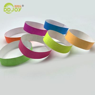 Tyvek Bracelets personalizados Bracelets personalizados de evento com fechamento de adesivo forte