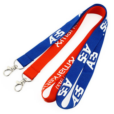Logotipo personalizado Keychain Neck Strap Lanyard Transferência térmica impressa para escritório essencial