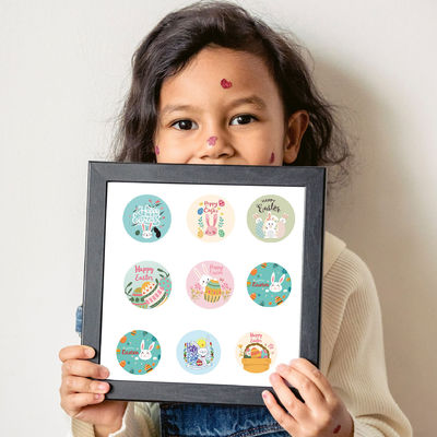 1 polegada Rainbow Sticker Artwork Format AI/PDF/CDR Decoração de presente