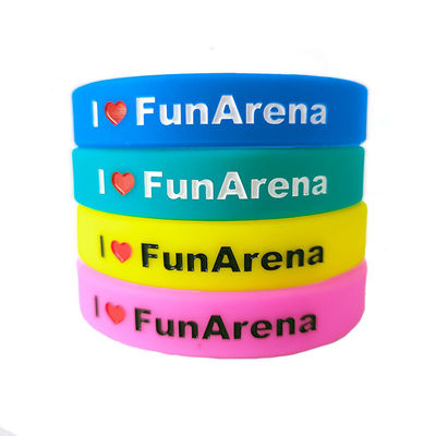 Pulseiras de borracha de borracha impermeável para eventos feitas de material de silício