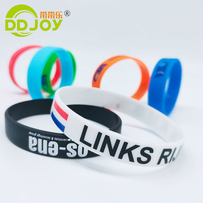 Pulseiras de borracha de borracha impermeável para eventos feitas de material de silício