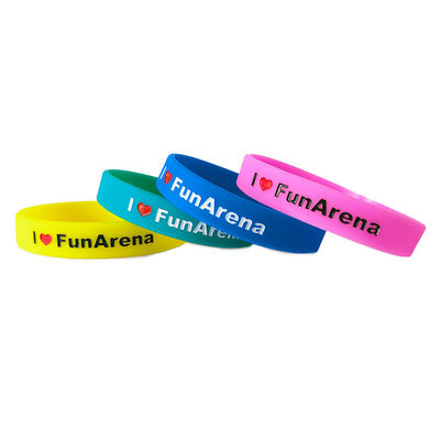 Pulseiras de borracha de borracha impermeável para eventos feitas de material de silício