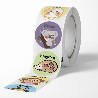 Autocolantes personalizados personalizáveis com design livre e tamanho de 1 polegada 25mm