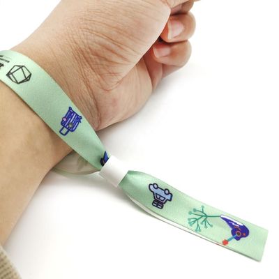 Pulseiras de tecido de Festival personalizáveis com design ajustável e obras de arte personalizadas
