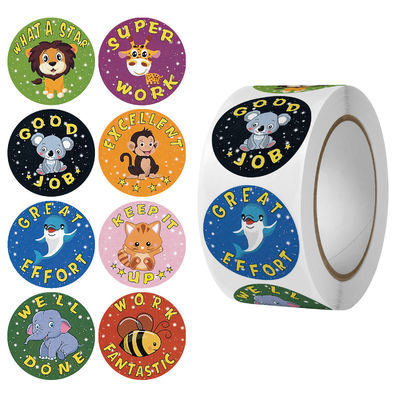 Impressão de autocolantes Encomenda personalizada aceita Autocolantes de arco-íris bonitos para decoração de presentes