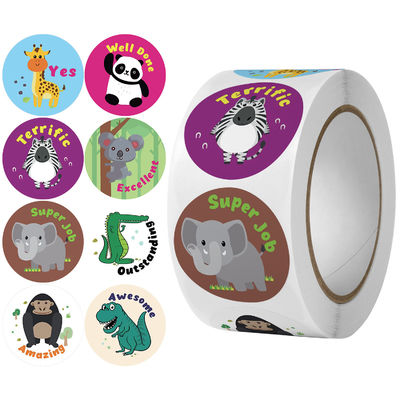 Impressão de autocolantes Encomenda personalizada aceita Autocolantes de arco-íris bonitos para decoração de presentes