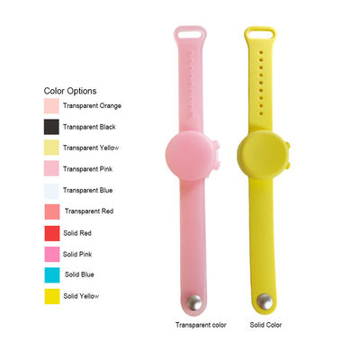 Pulseira de desinfetante de mão de silicone com dispensador ajustável Pulseira Arte colecionável