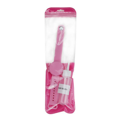 Pulseira de desinfetante de mão de silicone com dispensador ajustável Pulseira Arte colecionável