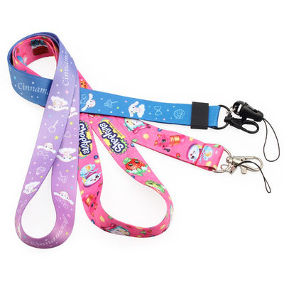 Chave de Chave Cinturão de cordão de cordão de cordão Custom Logo Polyester para Acessórios de cordão de pescoço