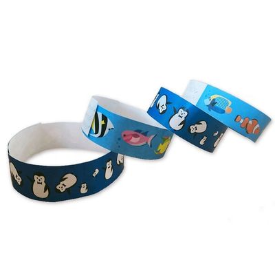 Pulseiras de papel Tyvek para design personalizado de Dinossauros Coelhos Balões e Mais