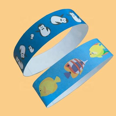 Pulseiras de papel Tyvek para design personalizado de Dinossauros Coelhos Balões e Mais
