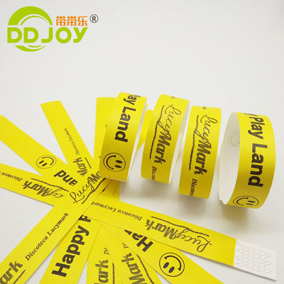 Pulseiras de papel de identificação segura e à prova d'água para fornecedores convidados