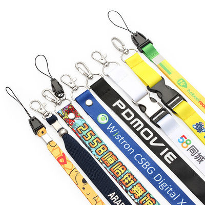 Lanyards de logotipo personalizado Material de poliéster para ocasiões de escritório