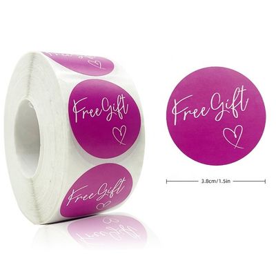 1.5&quot; rótulos redondos adesivos 500 pcs por rolo de agradecimento ótimo para presentes de evento e embalagens de produtos