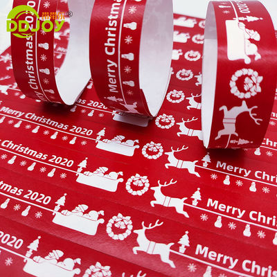 Banda de papel descartável impermeável amarelo Tyvek Pulseiras para identificação de eventos