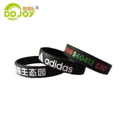 Material de silício Logotipo personalizado Pulseira de plástico para organizações sem fins lucrativos