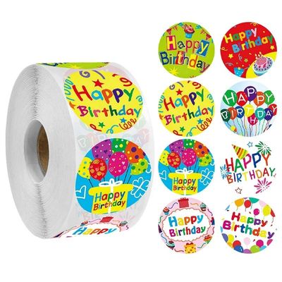 500pcs Cartoons para crianças Cartilagens de aniversário adesivos Adesivo para decoração de festa