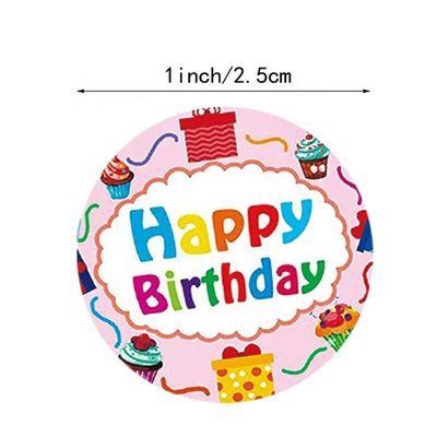 500pcs Cartoons para crianças Cartilagens de aniversário adesivos Adesivo para decoração de festa