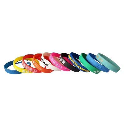 Pulseira de silicone vermelha para eventos de cor sólida Pulseira de pulso para adultos