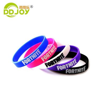 Pulseira de silicone vermelha para eventos de cor sólida Pulseira de pulso para adultos