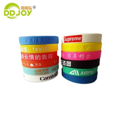 Pulseira de silicone vermelha para eventos de cor sólida Pulseira de pulso para adultos