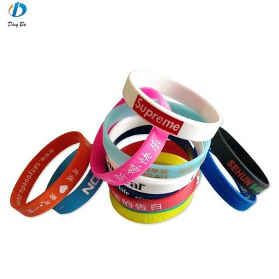 Recolha de fundos para eventos personalizados Pulseira redonda de silicone com certificação ISO9001