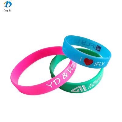 Recolha de fundos para eventos personalizados Pulseira redonda de silicone com certificação ISO9001