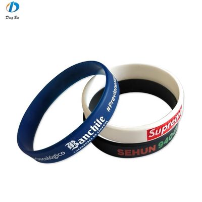 Recolha de fundos para eventos personalizados Pulseira redonda de silicone com certificação ISO9001