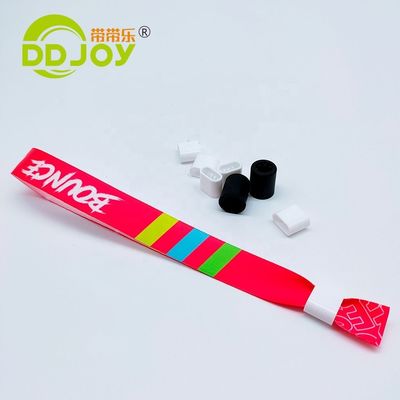 Pulseiras personalizadas de tecido tecido para eventos Impressão unilateral e dupla