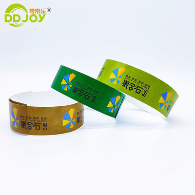 Logotipo personalizado Tyvek pulseiras para uma vez em adultos e crianças pulseira de papel Eventos VIP