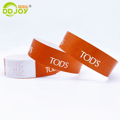 Logotipo personalizado Tyvek pulseiras para uma vez em adultos e crianças pulseira de papel Eventos VIP